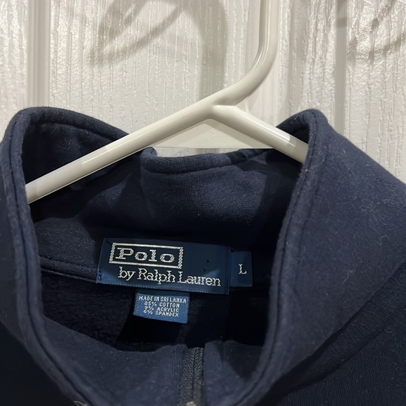 Vintage Polo Ralph Lauren Navy Quarter Zip Pullover - Picture 3 of 6